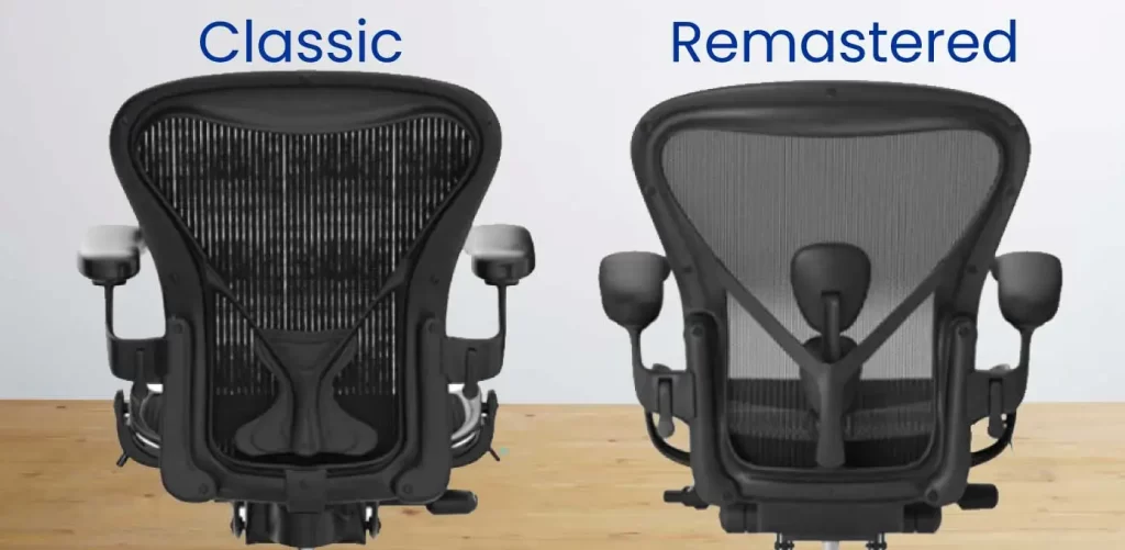 difference in lumbar support, aeron classic vs remastered