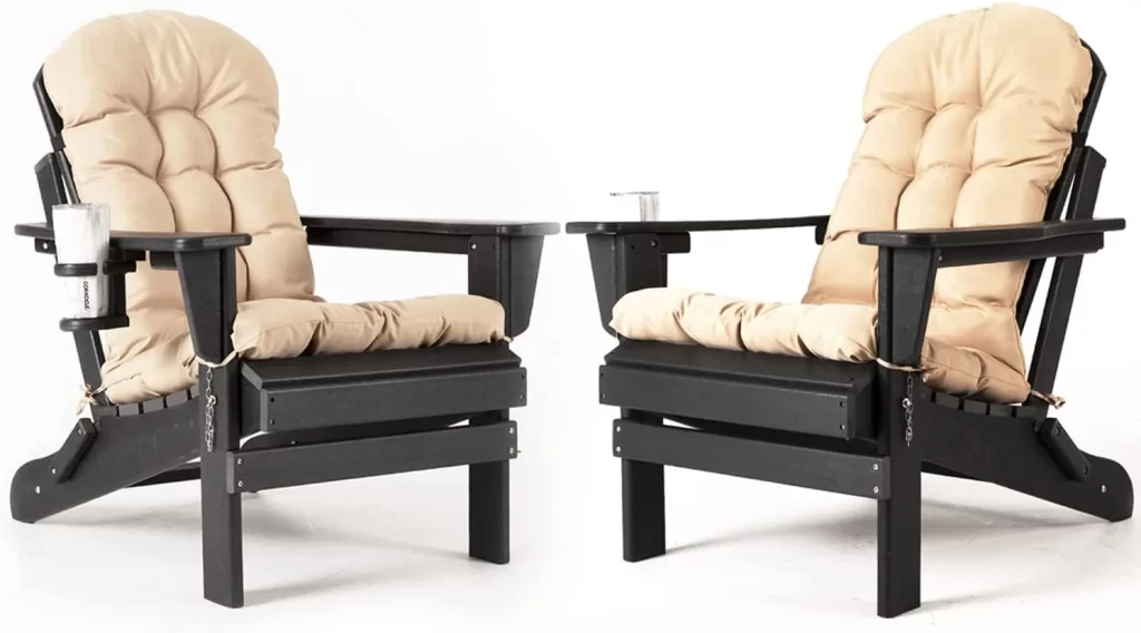 Cushioned Adirondack Chairs with a Cup Holder