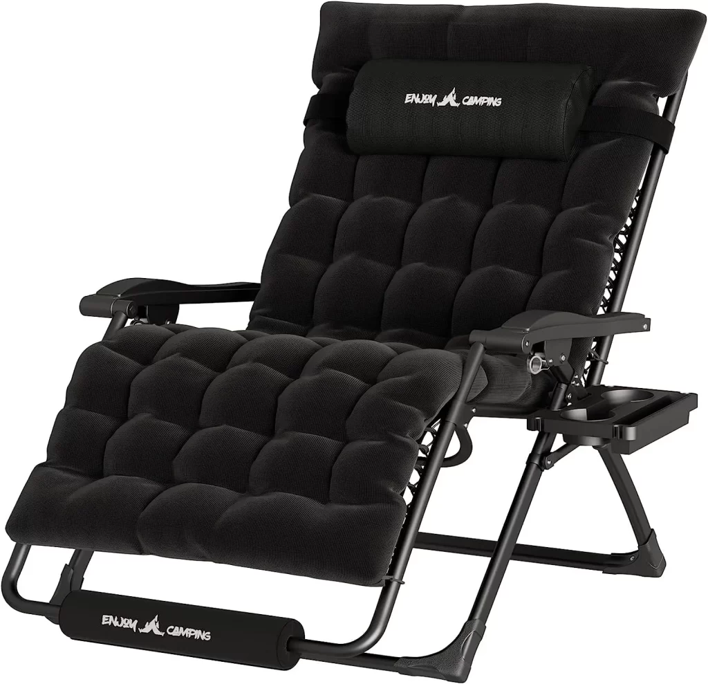 Oversized Zero Gravity Chair 33In XXL Reclining Cushioned Chair