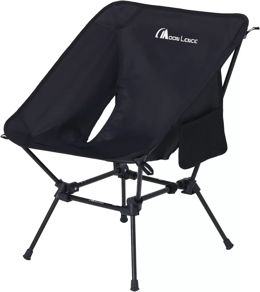Portable Camping MOON LENCE Chair with Side Pockets